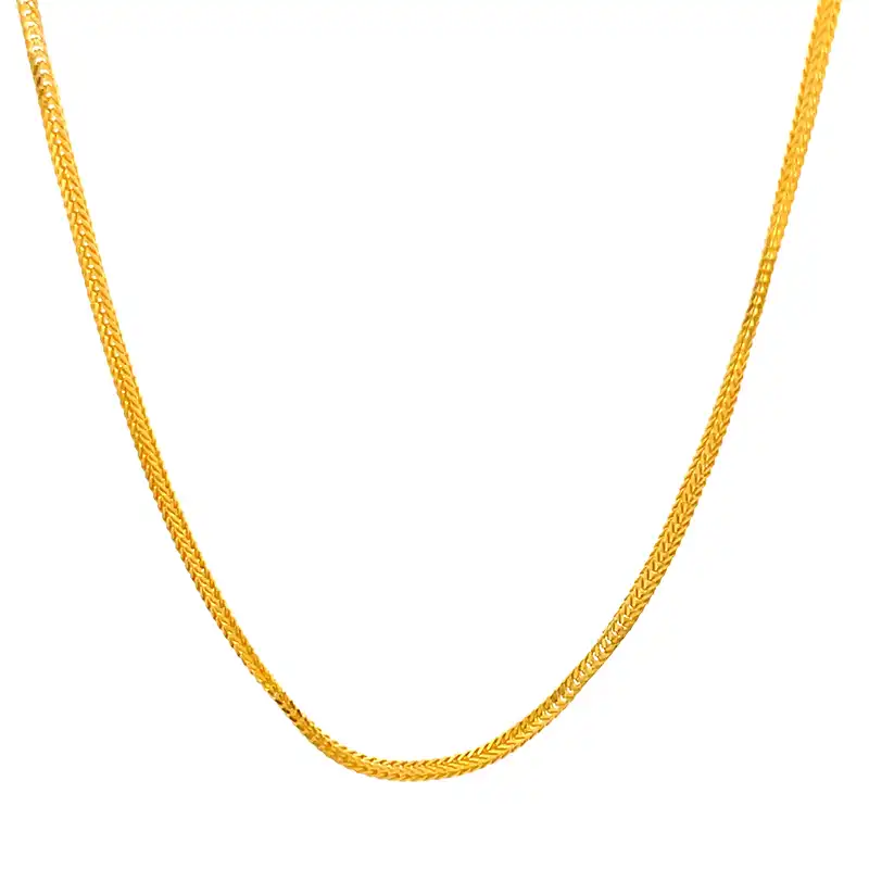 22K Gold Herring Bone Chain - 16 inches